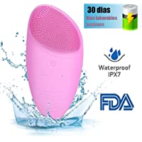 FASHSMILE Limpiador Facial Silicona Ultrasonico - Puerto de carga no poroso 5 - Velocidad Ajustable Recargable Cepillo…